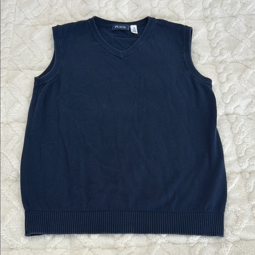 Faded Glory Navy Blue Sleeveless Sweater Vest